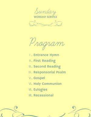 Green Worship Service Program