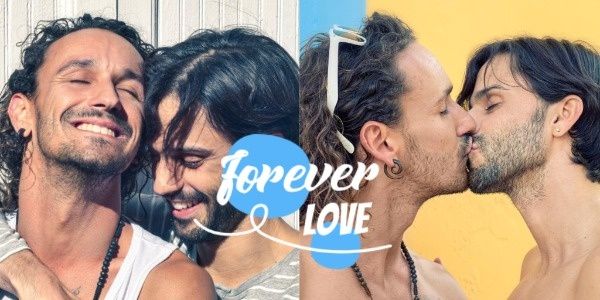 love, lgbt, pride month, Couple's Loving Collage Twitter Post Template
