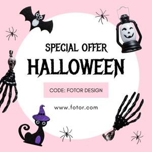 trick or treat, spooky, sale, Special Halloween Offer Instagram Post (Square) Template