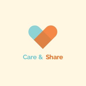 charity, organization, share, Cute Heart Shape NGO Logo Logo Template