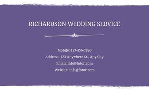 studio, store, shop, Elegant Wedding Service Business Card Template
