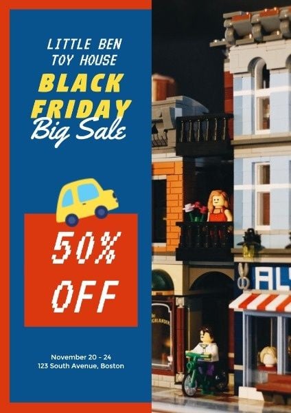 黑色星期五玩具销售 英文海报