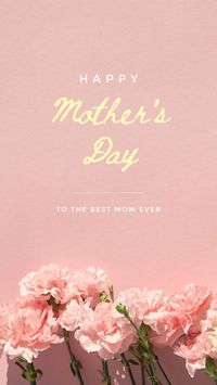 mothers day, mother day, celebration, Pink Clean Minimal Mother's Day Greeting Instagram Story Template