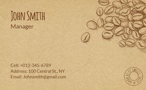 coffee, a cup of coffee, food, Cafe Bar Owner Business Card Template