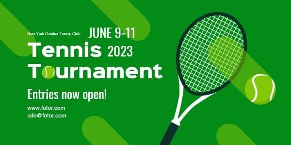 Tennis Tournament Twitter Post
