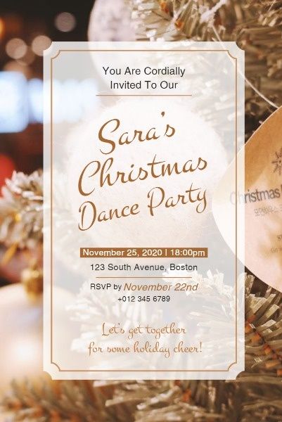xmas, festival, holiday, Christmas Dance Party Pinterest Post Template