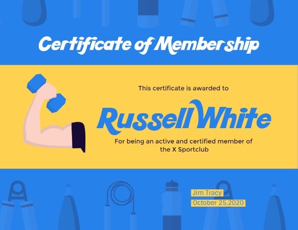 Certificate of Membership Certificate
