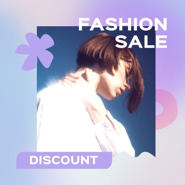 Purple Gradient Fashion Sale Instagram Post