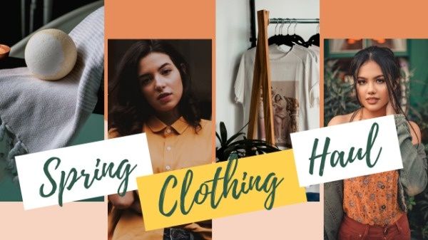 season, fashion, beauty, Spring Clothes Haul Youtube Thumbnail Template