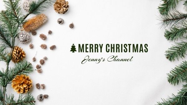 xmas, holiday, youtuber, Light Merry Christmas Youtube Channel Art Template