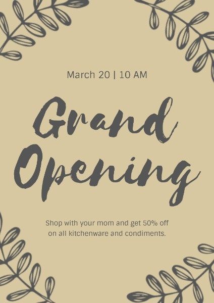 business, store, shop, Retro Style Grand Opening Poster Template