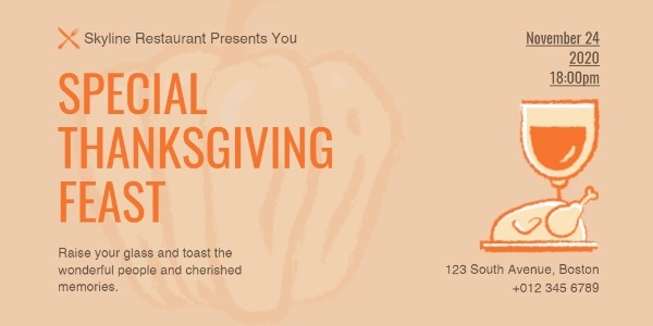 Special Thanksgiving Feast Twitter Post