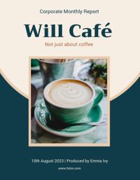 コーヒーショップ月刊レポートテンプレート レポート