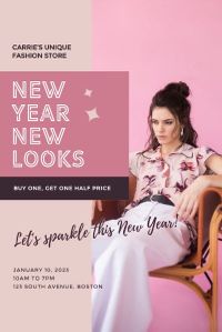 fashion, style, trend, New Year New Looks Pinterest Post Template
