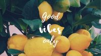 season, summer, lemon tree, Good Vibes Lemon Desktop Wallpaper Template