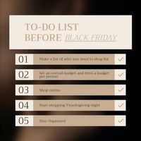 Black Friday Fashion E-commerce Online Shopping Branding Checklist Instagram Post