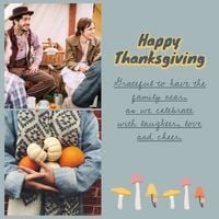 festival, holiday, reunion, Happy Thanksgiving Instagram Post Template