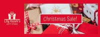 礼品店红色圣诞横幅 Facebook封面