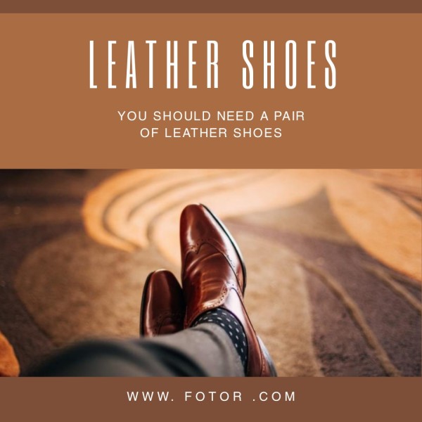 Brown Leather Shoes Instagram Post