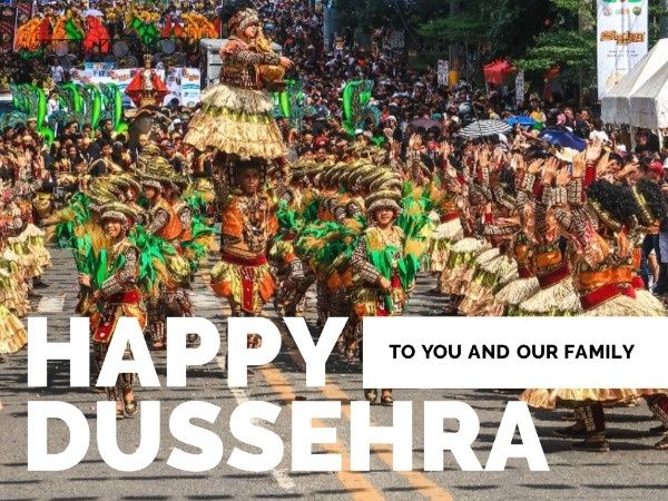 indian, light, celebration, Happy Dussehra Festival Religious Photo Card Template