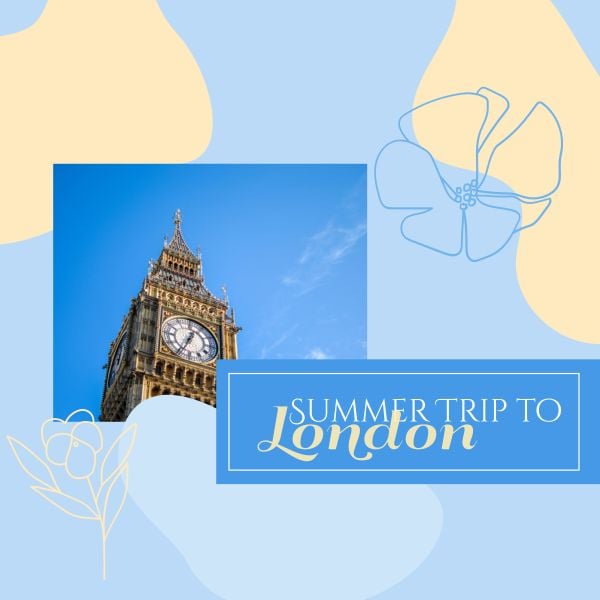 Summer Trip To London Inspiration Instagram Post