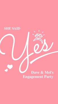 proposal, life, celebration, Pink Background Of Engagement Party Instagram Story Template