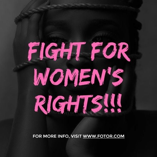 Fight For Women's Right Activity Instagram Post