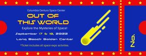 star, planet, astronomy, Space Exhibition Ticket Template
