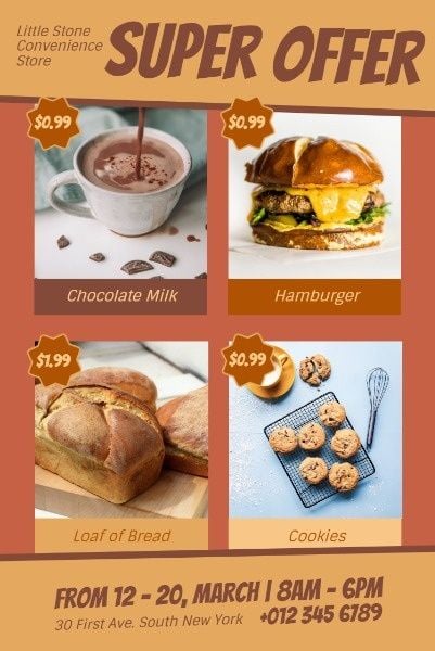 discount, commodity, coffee, Market Sales Pinterest Post Template