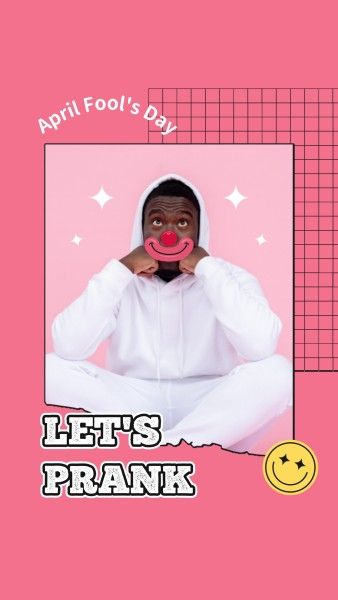 Pink Funny Photo April Fools' Day Instagram Story Template and Ideas for  Design | Fotor