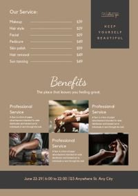 sale, marketing, business, Dark Brown Massage Center Grand Opening Flyer Flyer Template