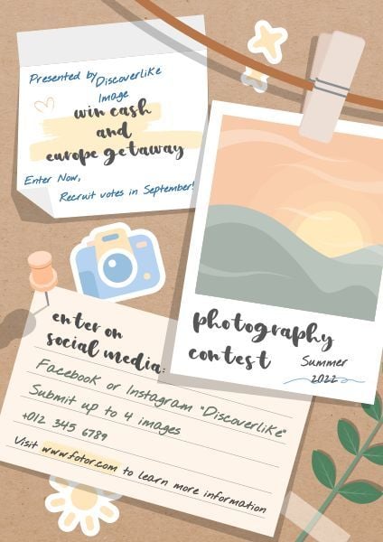 competition, photos, photographer, Polaroid Photography Poster Template
