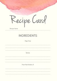 designer, designers, graphic design, Simple White And Red Envelope-type Recipe Card Template