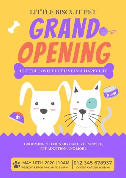 Pet Store Grand Opening Poster