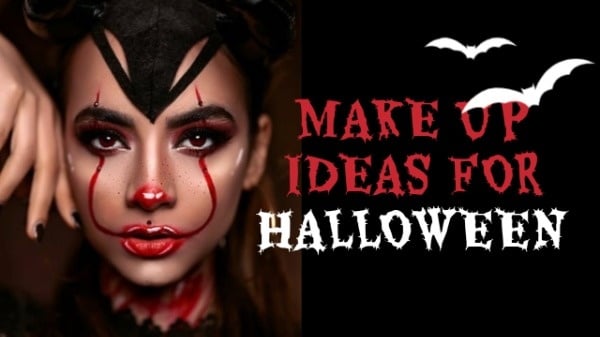 Black Halloween Makeup Ideas YouTube Thumbnail Youtube Thumbnail