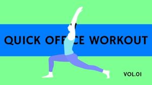 fitness, exercise, quick, Simple Office Workout Tutorial Youtube Thumbnail Template