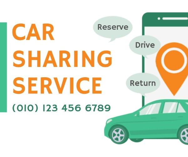 business, transport, ecomony, Car Sharing Service Facebook Post Template