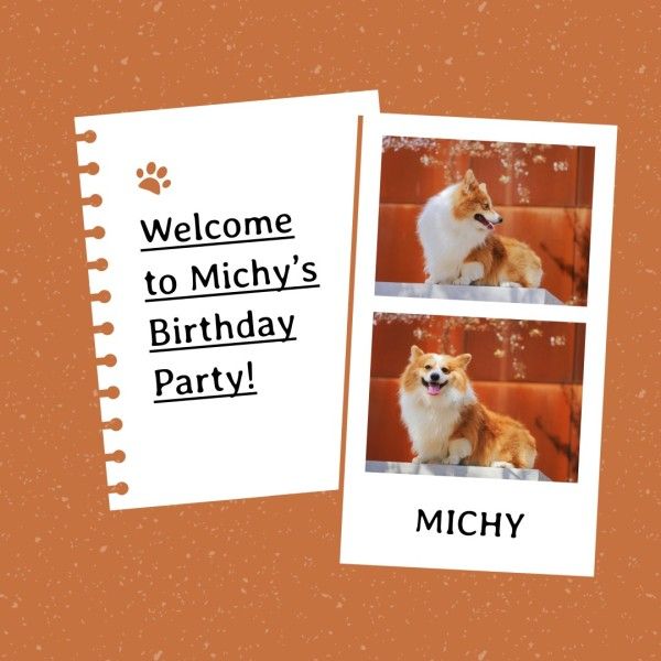 photograph, family member, animal, Dog Birthday Photo Collage (Square) Template