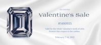 White Valentine's Day Diamond Sale Gift Certificate