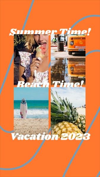 photograph, love, life, Summer Beach Collage Photo Collage 9:16 Template