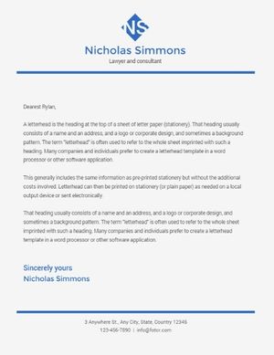 business, office, company, Consulting Law Firm Letterhead Template
