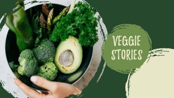 vegetable, food, life, Green Veggie Stories Youtube Channel Art Template