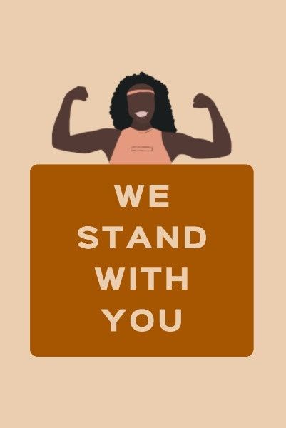 black lives matter, equality, human rights, We Stand With You Quote Pinterest Post Template