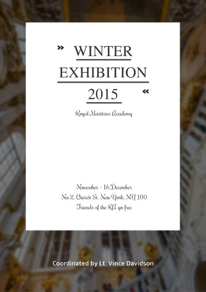 冬季展览 宣传单