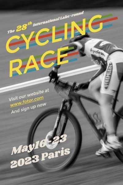 cycle, sports, tournament, Cycling Race Poster Pinterest Post Template