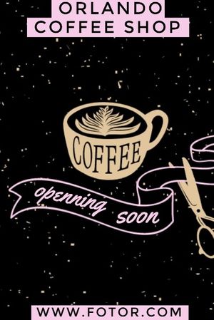 cup, coffee shop, cafe, Black Background Of Coffee House Grand Opening Pinterest Post Template