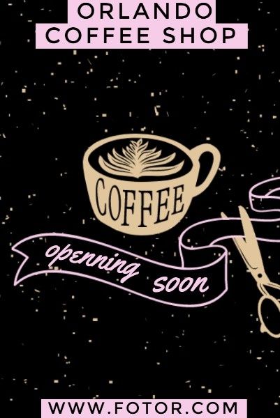 Black Background Of Coffee House Grand Opening Pinterest Post