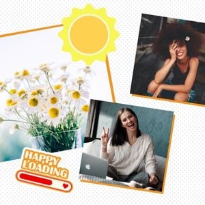 word, heart, loading, Sunny Friday Happy Moments Sharing Instagram Post Template