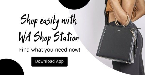 simple,  modern,  business, Black And White Shop App Promotion Facebook App Ad Template