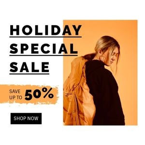 cloth, model, celebration, Special Holiday Sale Instagram Ad Template